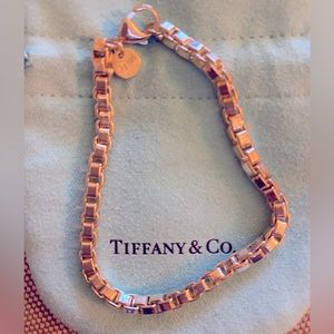 Authentic Tiffany & Co. box chain bracelet- sterling silver